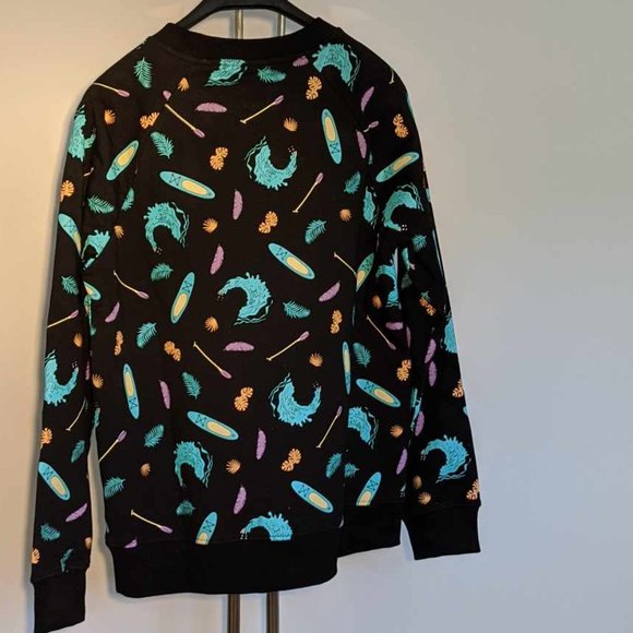 Birdz Black Hoodie with Colorful Patterns - New - Picture 2 of 4